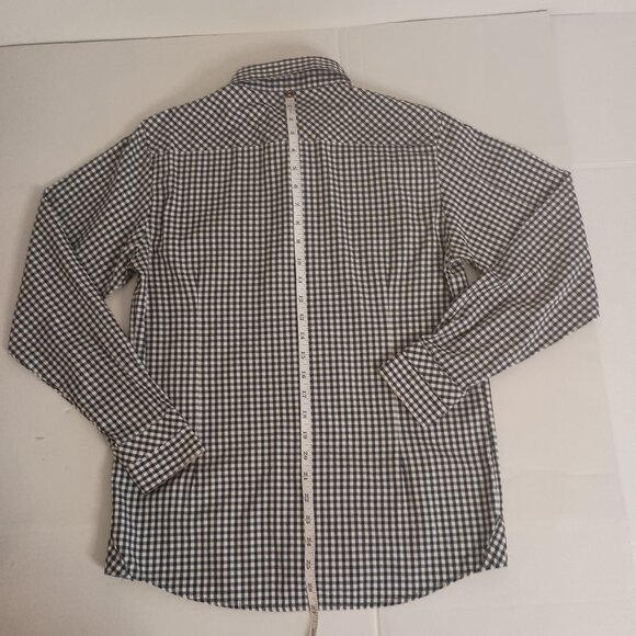 American Heritage Boys Western Blue White Check Button Down Shirt Size XL 18 EUC - Picture 13 of 16